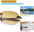 2 Pairs Rimless Bifocal Reading Glasses UV400 Protection Sunglasses Readers for Men and Women Classic Vintage Eyewear