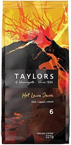 Taylors of Harrogate Hot Lava Java Ground Coffee Extra Dark Roast (227g) - Pack of 2