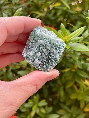 GAF TREASURES 1/2 LB Raw Green Aventurine Crystals, Natural Green Aventurine Stone, Rough Green Aventurine Crystals, Healing Crystals (Green Aventurine)