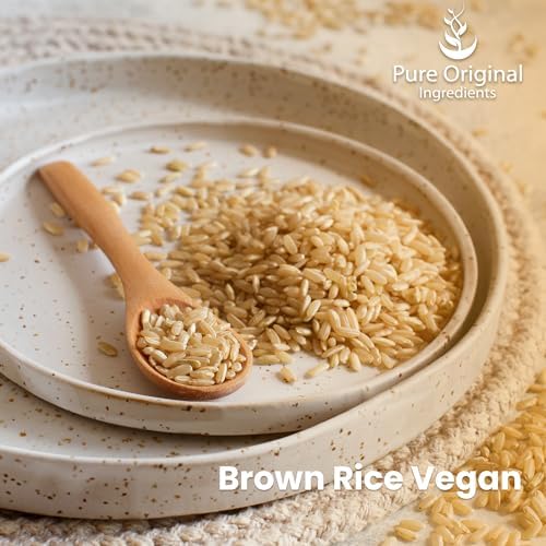 PURE ORIGINAL INGREDIENTS Brown Rice Vegan Protein Powder (1 lb) Sprouted Brown Rice, Gluten Free, Shakes & Smoothies