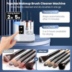 3 IN 1 Electric Makeup Brush Cleaner Machine With Drying Function, Automatic Cleaner Brushes Cleaner, Cosmetic Make Up Brush Machine for All Size Beauty Makeup Brush Set Gift for Mother, Girlfriend
