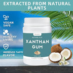 2.2 lb Food-Grade Xanthan Gum Powder, Pure Xanthan Gum for Baking Gluten Free, Xanthan Gum Thickener Suitable for Making Ice Cream, Cake, Yogurt, Candy and More
