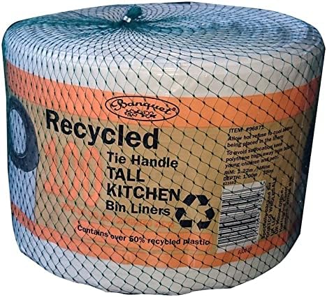 Handle Tall Kitchen Bin Liners (Fits up to 50L Kitchen Bins) by Banquet