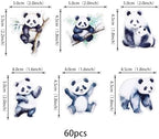 60 Pack Edible Panda Cupcake Toppers Rice Paper Bamboo Animals Cute Panda Cupcake Picks Decorations for Animal Bear Animals Theme Baby Shower Kids Birthday Party Cake Cake Decorations Supplies