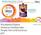 Fila Manila Ube Coconut Spread Purple Yam As Seen on Shark Tank - Award-Winning 5.8 OZ Pouch, Vegan, Gluten Free, Dairy Free, No Red 3, No Red 40, No Ube Extract, No Artificial Colors, Real Philippine Ube (1 Pack)