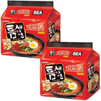 Paldo Fun & Yum Extra Hot Spicy Instant Noodles with Soup, Pack of 10, Teumsae Ramen with Spicy Broth, Best Oriental Style Korean Ramyun, Spicy Ramen Challenge, K-Food, 틈새라면 빨계떡 120g x 10