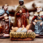Zerodeko Baby Jesus Figure: Mini Resin Baby Jesus Religious Statue - Nativity Collectible Statue for Home Table Decor Christian Catholic Decoration Crafts