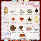 70PCS Edible Casino Cupcake Toppers Wafer Paper Las Vegas Casino Night Cake Decorations Edible Poker Game Cupcake Toppers for Casino Theme Birthday Party Decoration