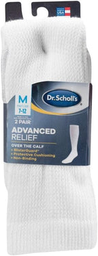 Dr. Scholl's mens 2 Pack Advanced Relief Over the Calf Socks