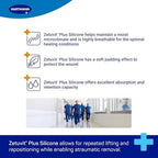 Zetuvit Plus Silicone Border Superabsorbent Dressing – Sterile Self-Adhesive Wound Dressing, Silicone Interface, High Absorbency (5″ × 5″)