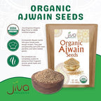 Jiva Organic Ajwain Seeds 1.5 LB Bag - Non-GMO - Bishops Weed or Carom Seeds