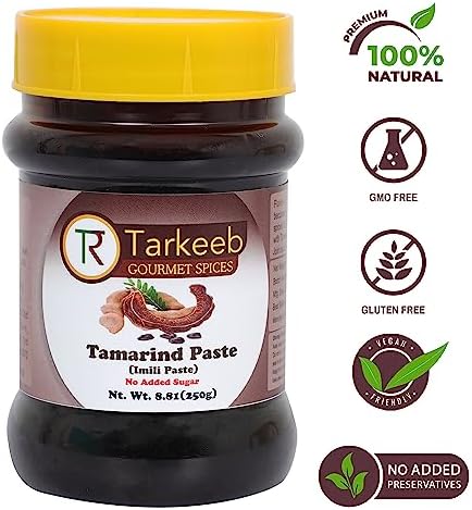Tarkeeb Tamarind Paste (Imli) –Tamarind Concentrate 8.81 oz (250g) | No added sugar | All Natural | Vegan | Gluten Free | No Colors | NON-GMO | Indian Origin |