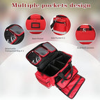 Medical Empty Bag First Aid Bag Emergency Responder Trauma Bag Empty, Professional First Aid Kits Storage Medical Bag with Inner Dividers and No-Scratch Bottom,Trauma Bag for Home Health Nurse Bag