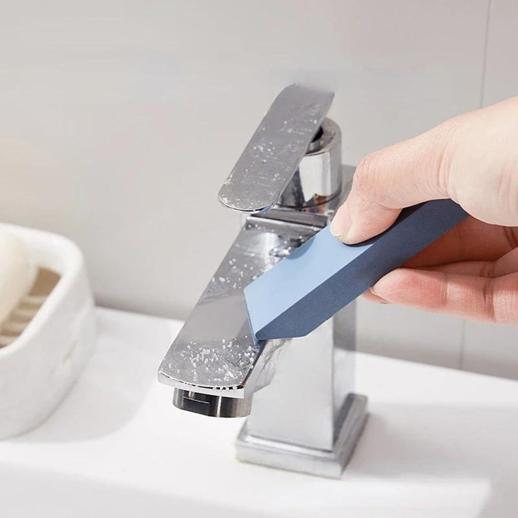 Miracle Limescale & Rust Eraser, Safe Rubber Cleaning Tool for Bathroom Glass Shower Door, Kitchen Pot Pan Sink, Effortless Remove Stain Without Scratching, Household Cleaner