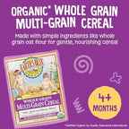 Earth's Best Organic Baby Food, Organic Whole Grain Multi-Grain Baby Cereal, Non-GMO, Easily Digestible and Iron Fortified Baby Food, 8 oz Box (Pack of 12)