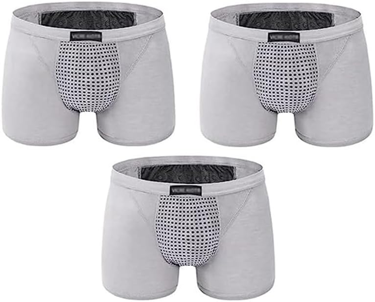 3/4/5/6-Pack Magnetic Therapy Boxer Brief for Men Breathable Underwear with Magnets Health Care Inner Pants (Color : 3 PCS, Size : 3X-Large)