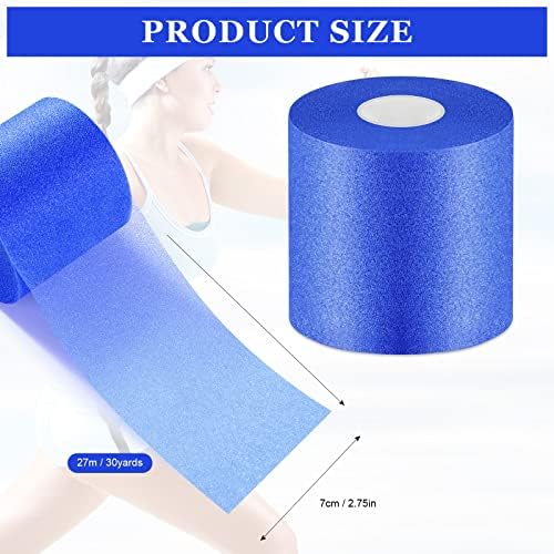 30 Yards Pre-wrap Athletic Tape Foam Underwrap Tape Foam Underwrap Bandage for Wrists Elbows Knees Ankles Hair Sports, 2.76 Inches