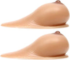1 Pair Self Adhesive Silicone Breast Forms Lifelike Nipple for Woman Chest Improvement Lifelike Fake Breast for Mastectomy/Crossdresser/Cosplay (Size : B~Cup(600g/pair))