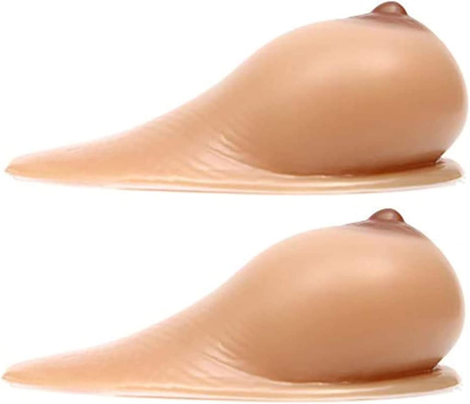 1 Pair Self Adhesive Silicone Breast Forms Lifelike Nipple for Woman Chest Improvement Lifelike Fake Breast for Mastectomy/Crossdresser/Cosplay (Size : B~Cup(600g/pair))