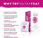 Nutra Tea NutraMeno - Menopause Tea, Red Clover Tea - Perimenopause & Menopause Relief For Women - Includes Red Clover, Sage & Rose - 20 Individually Wrapped Bags - Herbal Infusion (1 Pack)