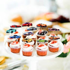 36Pcs Realistic Sports Car Cupcake Toppers Race Car Cupcake Picks Supercar Food Picks for Racing Baby Shower Boys Car Birthday Cupcake Decorations Supercar Sport Cars Club Party Supplies