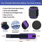 Wrist Brace, 2 PACK Wrist Wraps for Carpal Tunnel for Women. Wrist Support for Weightlifting/Fitness/Sports/Pain Relief. Highly Elastic, Adjustable, Flexible, Comfortable and Multi-Functional, Violet