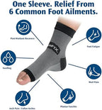 Pedifix FasciaFix Plantar Fasciitis Relief (Single) Sleeve – Arch and Heel Compression Support for Foot Pain, Heel Spurs, Flat Feet, Achilles Tendonitis Relief - Medium