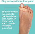 ZenToes Toe Spacers Bunion Corrector for Women and Men, Big Toe Straightener, Double Loop Gel Splint Separator for Correct Alignment of Overlapping Toes (Beige)