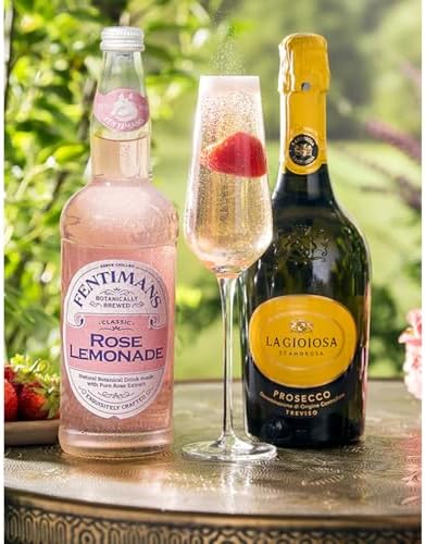 Fentimans Botanically Brewed Classic Rose Lemonade Sparkling Soda, 9.3 fl oz Bottles – Premium Craft Soda/Mixer for Cocktails & Refreshing Drinks