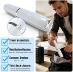 Long Ventilated Electric Toothbrush Travel Case, Portable Holder, Fits Most Standard Straight Electric Toothbrushes (White)
