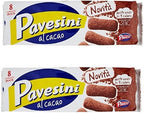 Pavesi: "Pavesini Al Cacao " Light Biscuits Cocoa Taste 8 packs 7 Ounces (200g), pack of 2