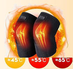 VIDECOR Heated Knee Brace Wrap with Massage, Knee Heating Pad, Suitable for Knee Joint Fatigue, Arthritis, Leg Muscle Cramps, and Relieve Knee Joint Pressure.,Black