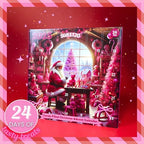 2025 Girls Candy Pink Advent Calendar, 24 Day Christmas Countdown with Gummies, Individually Wrapped Pieces, 10.16 Ounces