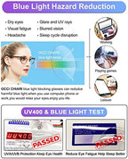 OCCI CHIARI Blue Light Blocking Reading Glasses Women 1.75 Stylish Reders for Lady 1.0 1.25 1.5 1.75 2.0 2.25 2.5 2.75 3.0 3.5 4.0 5.0 6.0