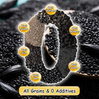 KachiKachi Black Sesame Balls - Natural Sesame Snack | No Sugar Added | Include 7 Kinds of Grains, Ideal for Breakfast, Party, Hiking - 3.8oz 108g, 黑芝麻丸 (Classic Flavor)