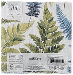 Boston International IHR 3-Ply Lunch Paper Napkins, 6.5 x 6.5-Inches, Arwea White Blue,L847594