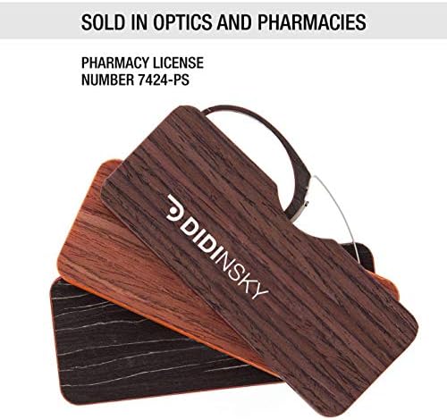 DIDINSKY Reading Glasses for Men and Women. Armless Magnifying Glasses with wood design