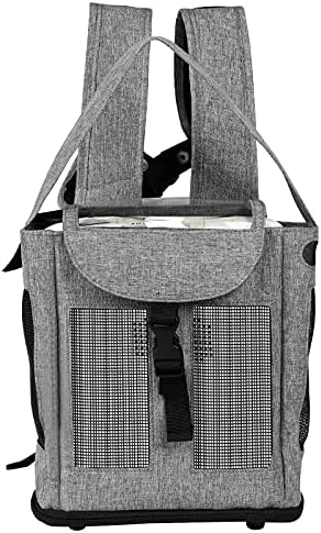 Yxmeiguo Lightweight Portable Oxygen Concentrator Backpack for G3 Unit, Breathable & Comfortable POC Carrying Bag with Mesh Panels, Water Resistant Oxygen Backpack (GRAY)