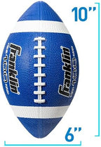 Franklin Sports Kids Junior Grip-Rite Youth Junior Size Rubber Footballs - Peewee Kids Durable Outdoor Footballs - Single & Bulk Packs Available