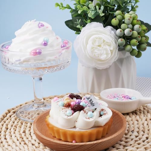 Pastel Sprinkles for Cake Decorating, Pink Purple Blue White Sprinkles for Cupcake Mixed Jimmies 150g/5.3oz, Confetti for Baking, Cookies, Cupcake, Ice Cream Toppings, Celebrations Wedding Shower Party Christmas Supplies