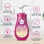 Veet Sensitive Skin Hair Removal Cream For Women, Painless Bikini Hair Removal Gel, Dermatologically Tested Depilatory Cream For Bikini Line, Legs, Arms, Underarms, 13.5 FL OZ Pump Bottle with Tool
