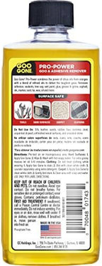 Goo Gone Pro Power Adhesive Remover - 8 Ounce - Use on Silicone, Caulk, Contractor's Adhesive, Tar, Adhesive, Grease, Gum, Decals
