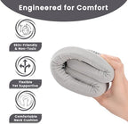 Neck Brace for Neck Pain and Support, Neck Support for Pain Breathable Cervicorrect Brace Adjustable Soft Silicone Foam, Cervical Collar for Sleeping, Relieving Spinal Pressure (Grey)