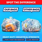55-60 Gallon Trash Bags Heavy Duty, (MegaValue Pack 150 COUNT) Extra Large Clear 50-60 Garbage Bags, Bulk Trash Liners Perfect for Recycling, Office, Waste, Storage Use