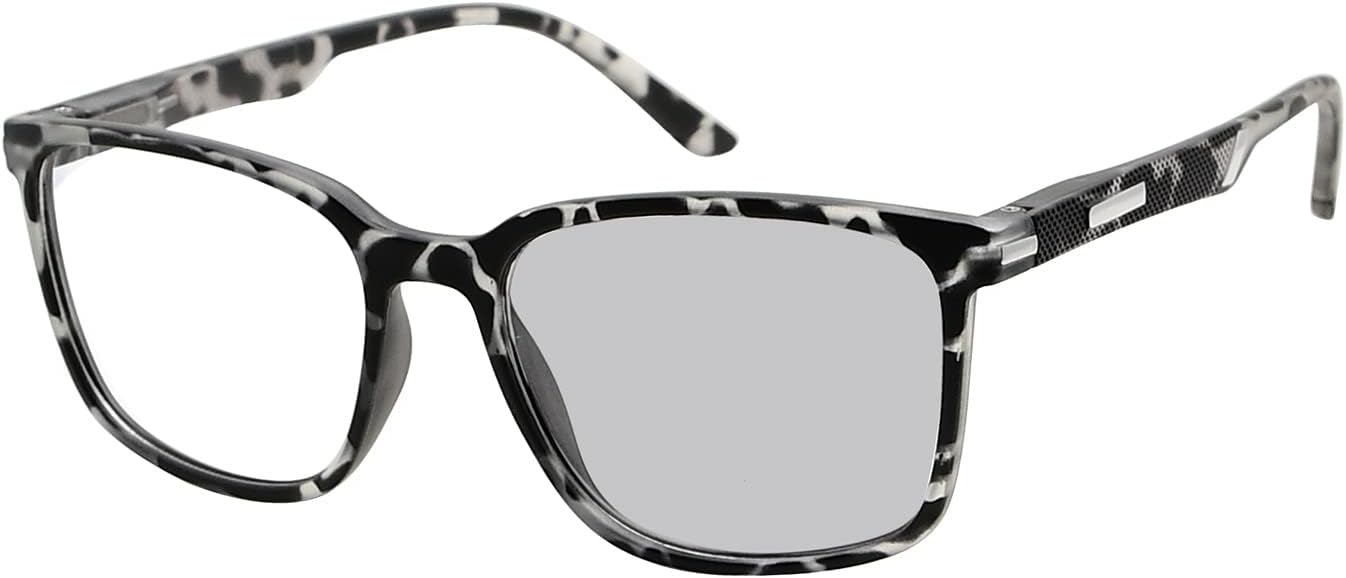 Eyekepper Transition Photochromic Reading Glasses for Women and Men Grey Tortoise +2.00