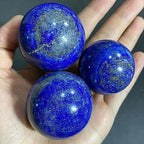 4-5cm/1.57-1.96inch Natural Crystal Spheres Lapis Lazuli Polished Divination Ball Decorative Sphere Reiki Healing Crystals Ball Healing Stone Crafts (40-50mm, Lapis Lazuli)