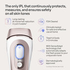 Braun Smart IPL, Skin i·Expert Pro 7, VOGUE's Best Hair Removal Device, IPL Hair Removal for Women and Men, Permanent Laser Hair Reduction At-Home, World's 1st Smart App, 4 Heads, IPL7387