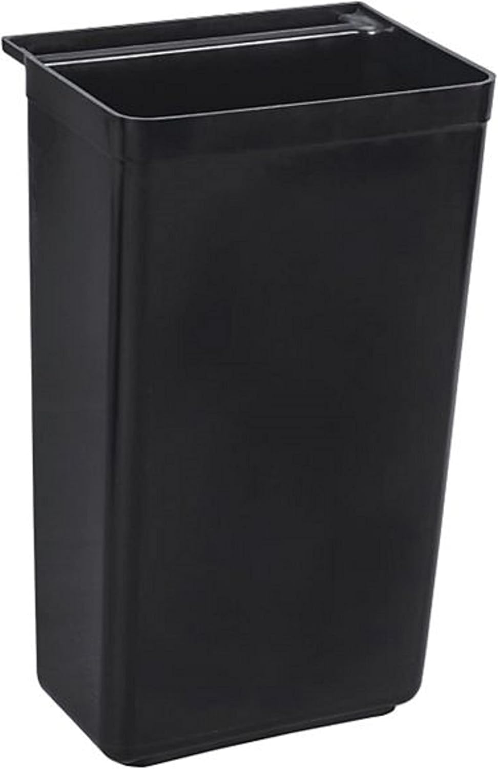 TrueCraftware- Refuse Bin for Utility/Bussing Cart 13" x 9-1/14" x 22" Black Color- Wastebasket Trash Can Plastic Restaurant Tub Fits Rolling Utility Cart Attachable