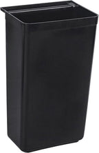 TrueCraftware- Refuse Bin for Utility/Bussing Cart 13" x 9-1/14" x 22" Black Color- Wastebasket Trash Can Plastic Restaurant Tub Fits Rolling Utility Cart Attachable