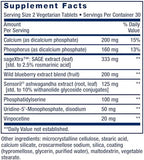 Life Extension Cognitex® Elite, sage, Blueberry, ashwagandha, phosphatidylserine, vinpocetine, Attention, Focus, Mood & Memory, Gluten-Free, Non-GMO, Vegetarian, 60 Tablets